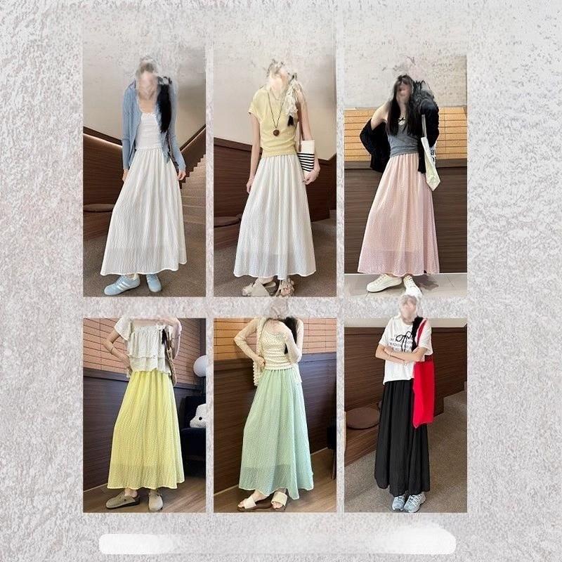 Women High Waist Chiffon Skirt With Cotton Blend Fabric For Casual Summer Wear