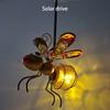 LED Hanging Flying Animals Lamp Solar Powered Painted Iron Art Crafts Light IP44 Waterproof Yard Balcony Porch Garden Decoration