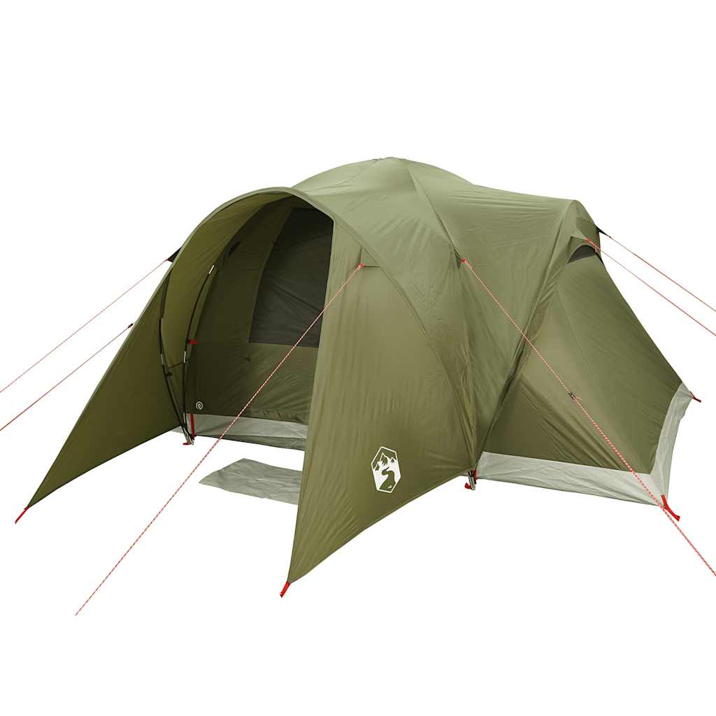 Dome Family Tent for 6 Persons Olive Green Waterproof