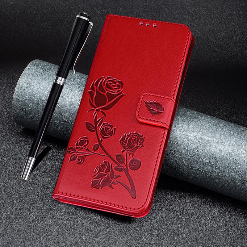 Кожаный чехол-бумажник с цветком розы для Samsung Galaxy S23 Ultra S22 S21 Plus A04S A54 A53 Xiaomi Redmi Note 11 iPhone 14 13 12 Pro Max откидная крышка