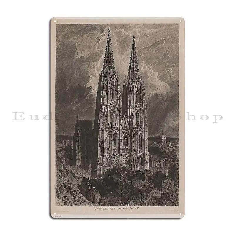 Dark Academia Gothic Cathedral Drawing Bdsm Metal Plaque Poster Garage Cinema Pub Custom Garage Club Tin Sign Poster