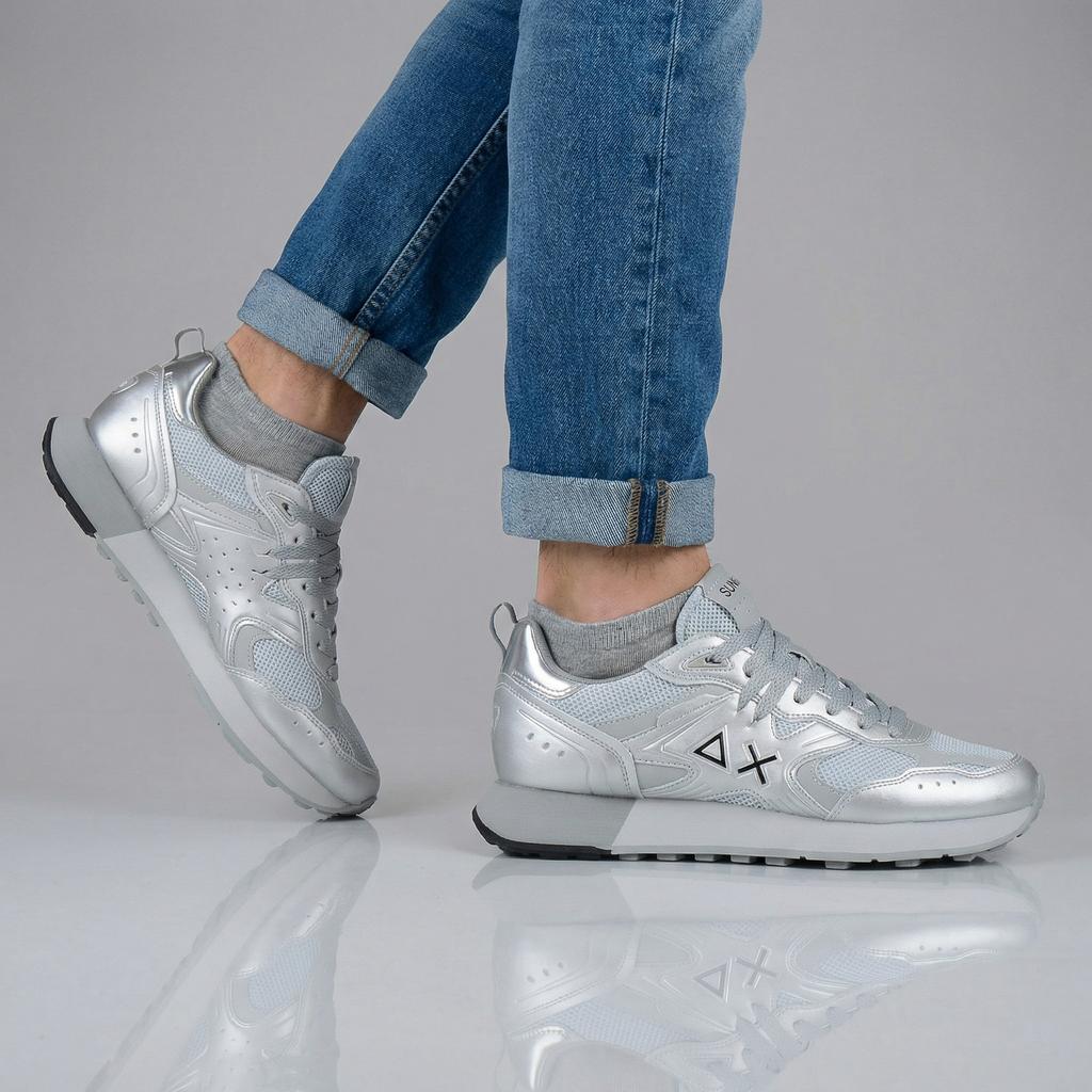 Sun68 Jaki 2.0 Silver Mesh - Мужские кроссовки Обувь Серебристый Z36119-44 ОРИГИНАЛ
