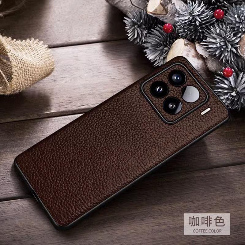 Genuine Leather Phone Case for Xiaomi 15 Ultra 14 13 11 Lite 12s Pro, Civi 3 2 1s Mix4 Crocodile Pattern Hard Protective Cover