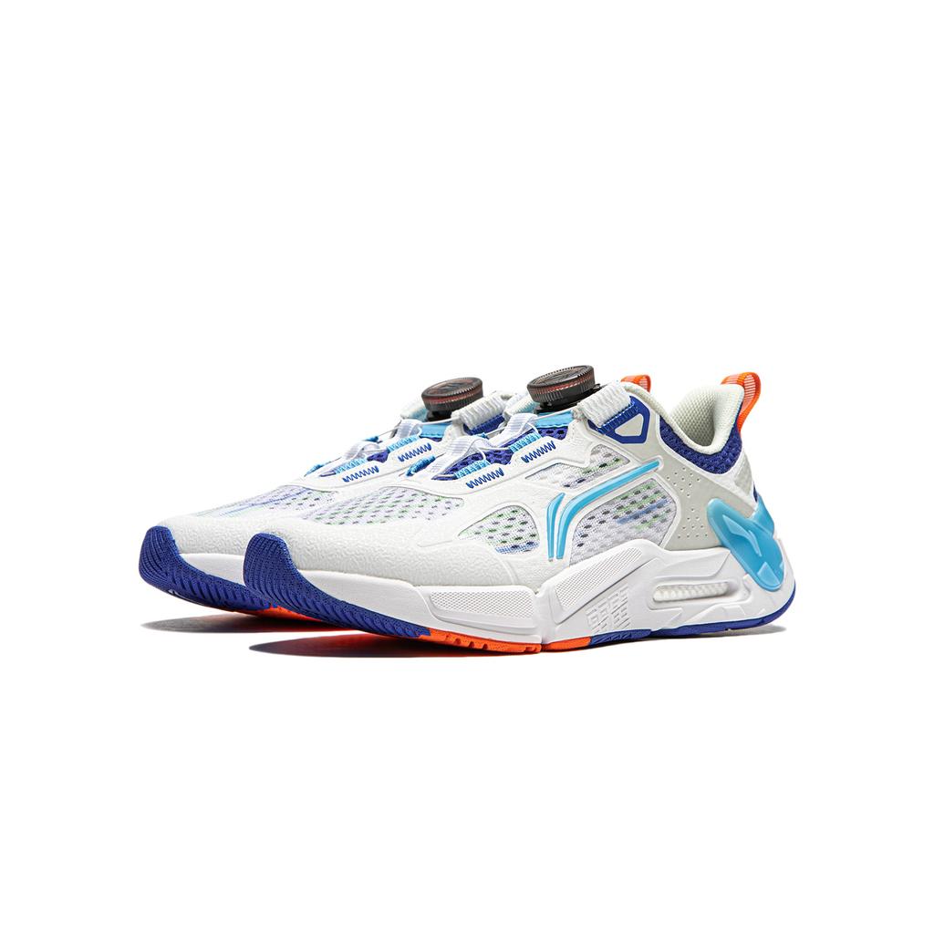 Li Ning Kids Mecha V2 Удобные амортизирующие повседневные кроссовки с низким верхом Детские кроссовки Ярко-королевско-синие YKCU044-1