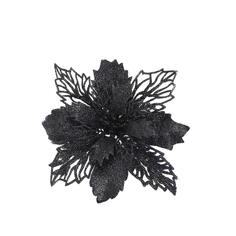 Poinsettia Christmas Tree Ornaments - Festive Onion Powder Decorations