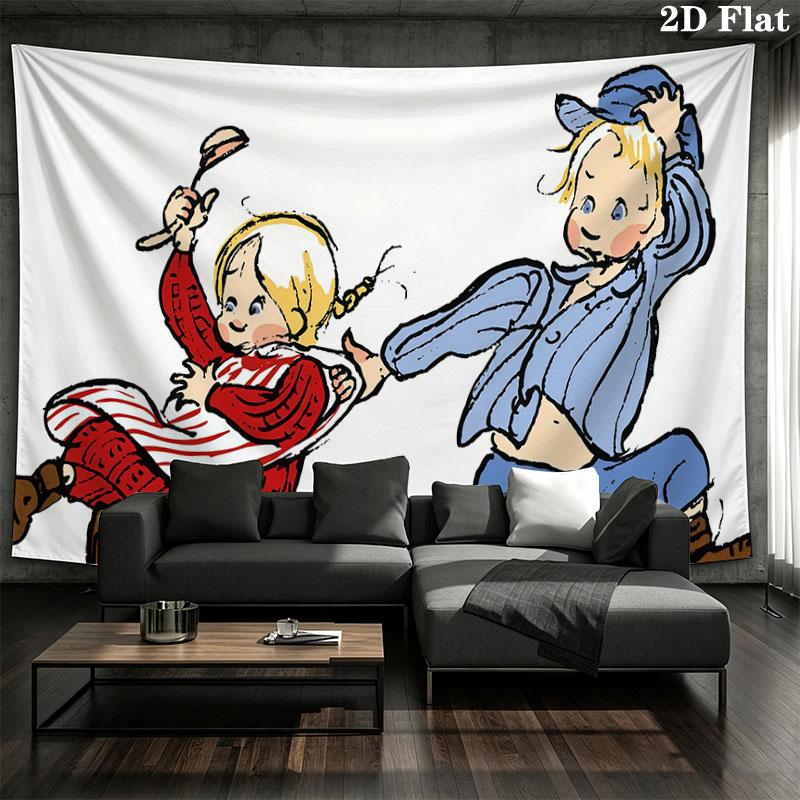 Emil of Lonneberga Art Wall tapestry, aesthetic printed fabric blanket, suitable for bedroom, living room, and home decor.