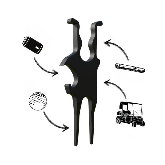 Магнитный держатель для дыма для гольфа, пивной стакан и инструмент для ремонта дырок в земле, многофункциональный аксессуар для гольфа 3 в 1, подарки для мужчин