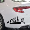 Забавные наклейки «Эволюция человека», автомобиль, MTB, велосипед, светоотражающие наклейки, украшения