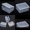 5Pcs Transparent Plastic Storage Box Clear  Rectangle Multipurpose Display Box