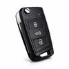for VW Skoda SEAT Replacement Car Key Shell 3 Button with HU66 Blade Uncut Flip Key Case No Electronics