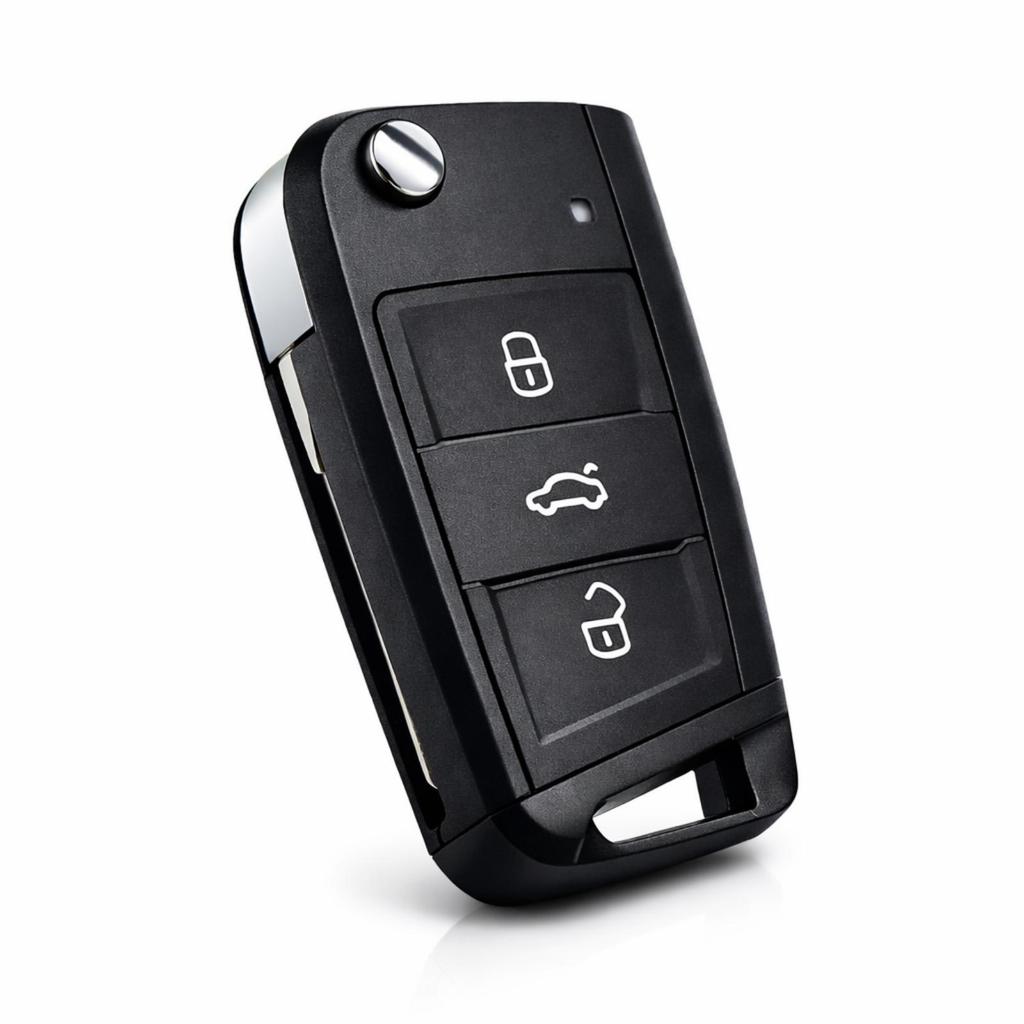 for VW Skoda SEAT Replacement Car Key Shell 3 Button with HU66 Blade Uncut Flip Key Case No Electronics