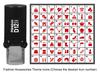Printtoo Fashion Accessories Theme Icons Rubber Stamp Self Inking Stamper 12 mm