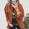 Women's Fall Lapel Loose Corduroy Shirt