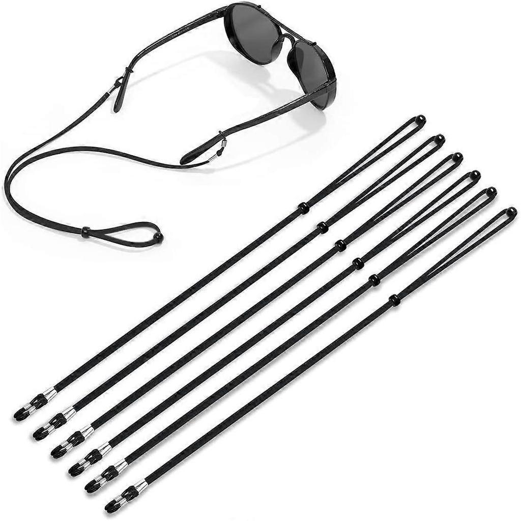 Glasses Strap(6 PCS) Sports Eyeglass StrapAdjustable Sunglasses Lanyard Neck Holders Cord Retainer for Men Women