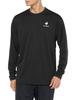 Long Sleeve Shirt for Training and UV UPF Black Size L Men's Running, Sweat-Wicking, Quick-Drying, Protection, 15, (QMMUJB30Z),