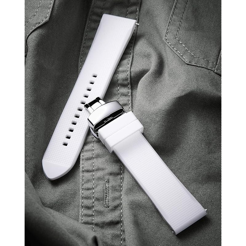 [BINLUN] ремешок для часов из силиконовой резины, ремешок для часов 18 мм, 19 мм, 20 мм, 21 мм, 22 мм, 24 мм, резиновый ремешок для смарт-часов, быстросъемный, для замены, для занятий спортом