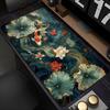 Gaming Mouse Pad with Stitched Edge Non-Slip Rubber Base Koi Fish Extended Desk Mat Keyboard Mousepad for Office Home Computer