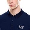 Emporio Armani Однотонная футболка-поло с принтом букв логотипа, на пуговицах, с коротким рукавом, мужская, темно-синяя, 7M000168-AF13755-UB107
