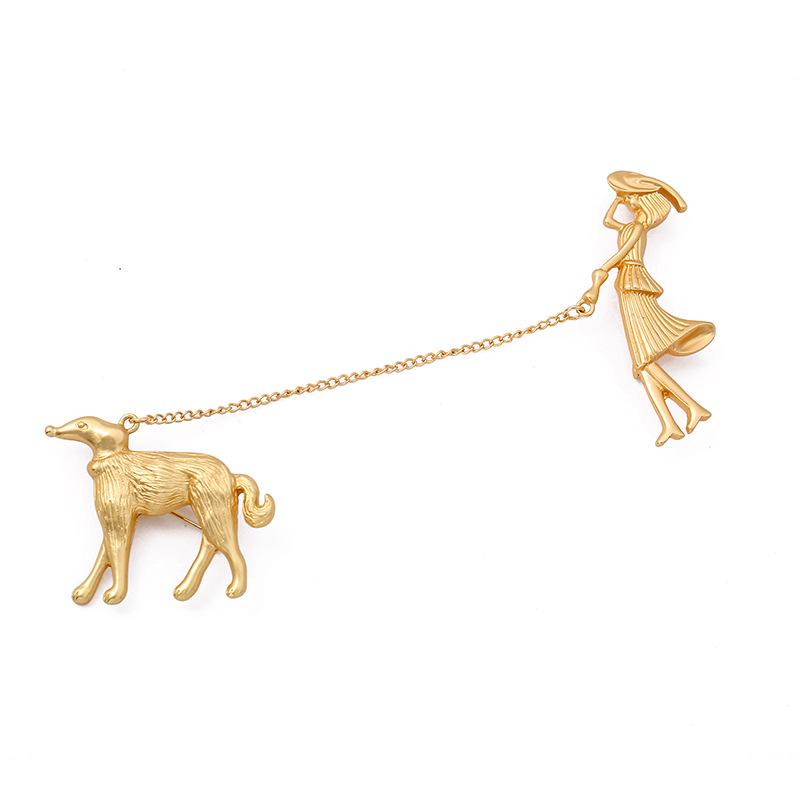 Металлическая брошь в стиле барокко: Винтажный европейский и американский дизайн для высокой моды