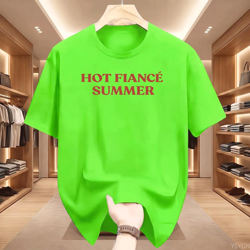 Hot Fiance Summer Tshirt Unisex Unisex Casual Fiancee Bachelorette Party Tee Cotton Short Sleeve Round Neck Printed Tees Tops