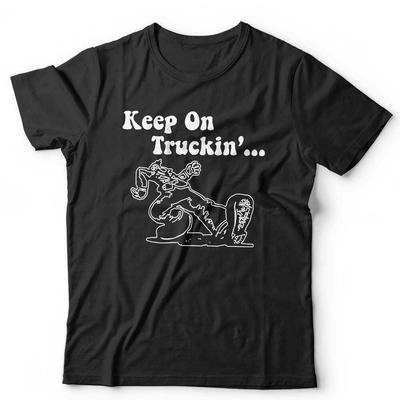 Футболка Unisex 'Keep On Truckin'' - Мультяшный персонаж Crumb 70-х Дня отца Ретро