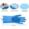 Two-in-one Silicone Heat-resistant Gloves with High-density Toothed Design, Suitable for Kitchens, Bathrooms, Cars, and Cats and