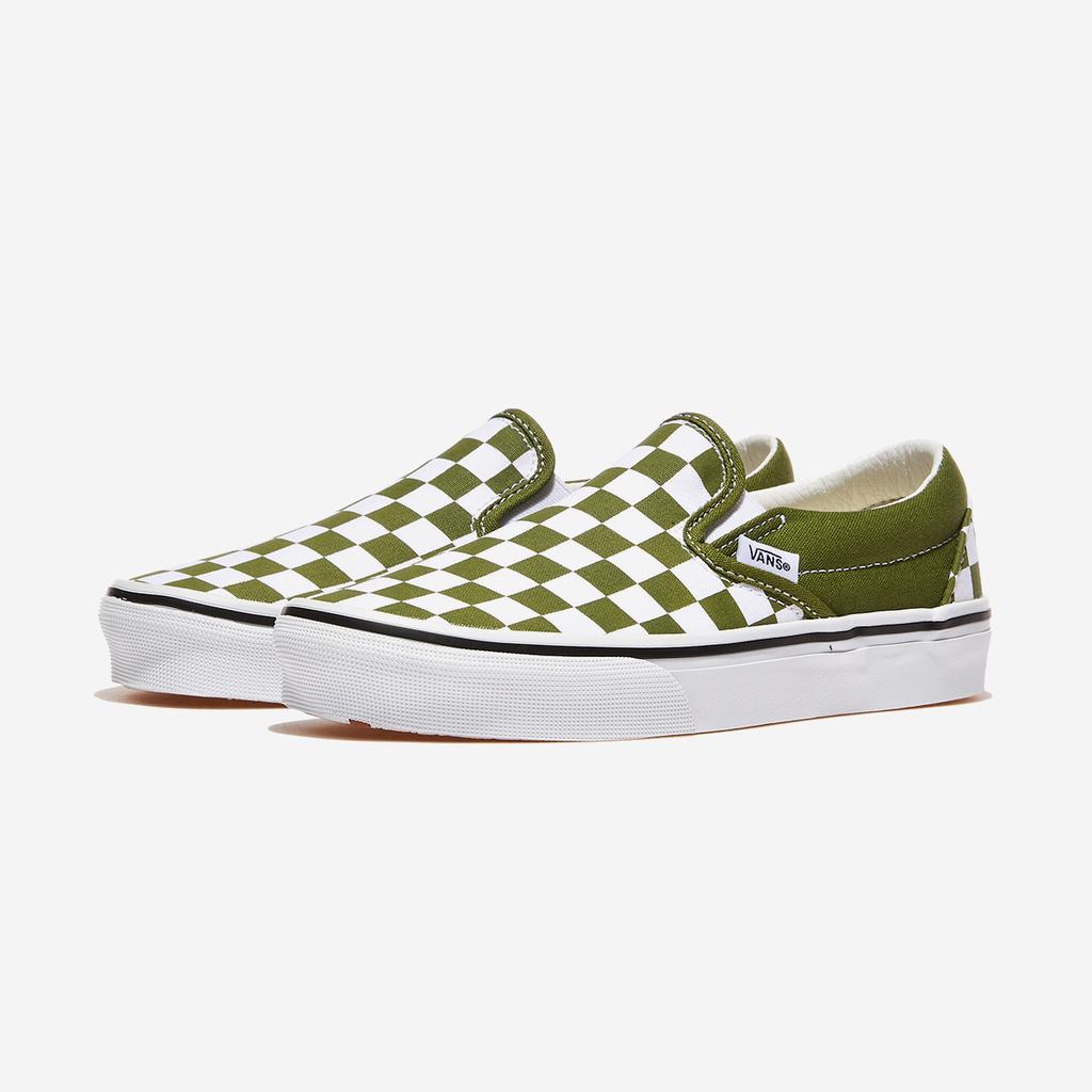 Vans Классические туфли-лодочки - Color Theory Checkerboard Pesto, VN000D03CIB, 1010108461, популярная корейская обувь