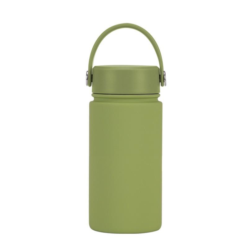 350ml Stainless Steel Vacuum Insulated Sports Water Bottle With Carry Loop 316 Inner Liner Leakproof Flip Cap