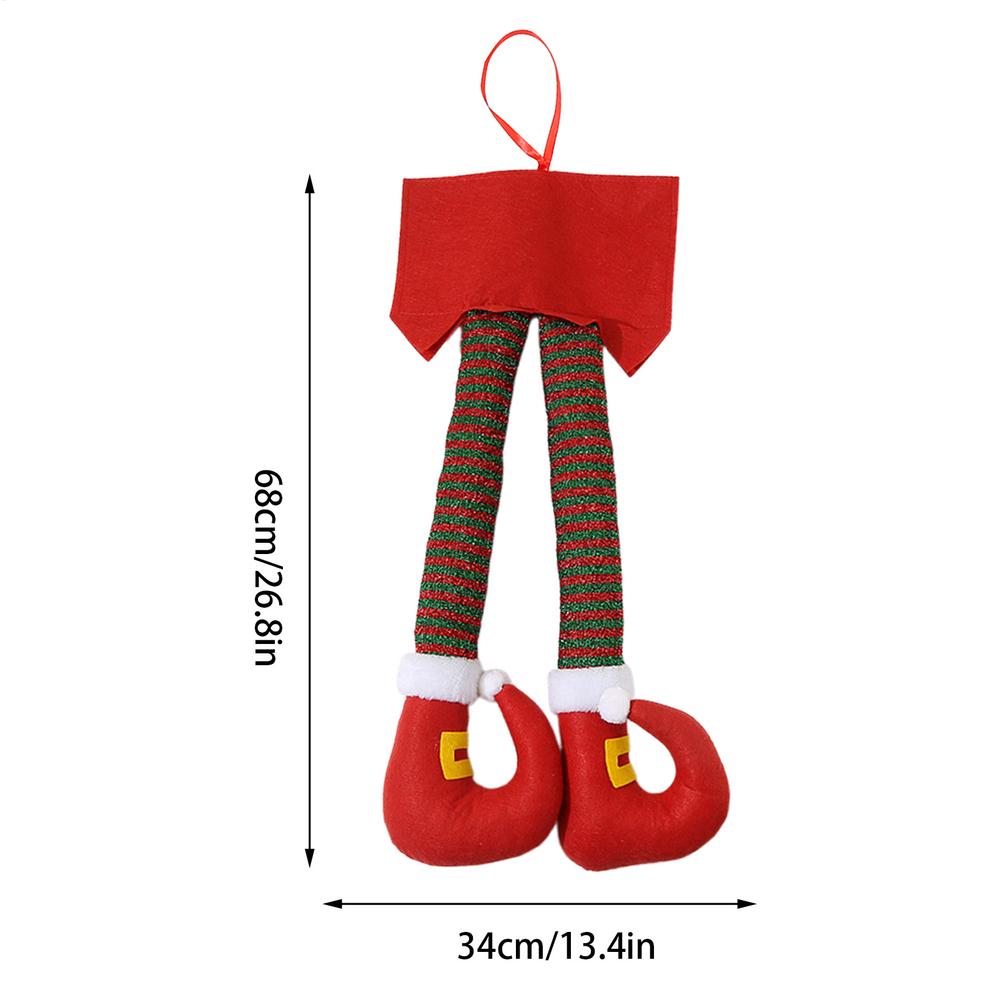 Украшения на багажник Подвеска Дед Мороз Рождественские ноги Деда Мороза для венка для елки дома автомобиля внедорожника грузовика мотоцикла автодома