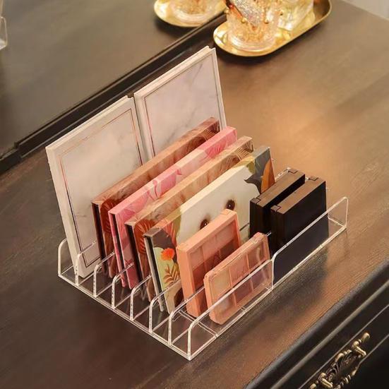 2 шт. Органайзеры для палитр теней для век, стеллажи с 7 отсеками, прозрачные держатели для хранения косметики