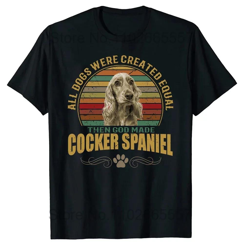 Funny Colorful Splash Art Cocker Spaniel Dog T Shirt Tee Tops Round Neck ShortSleeve Tshirt Clothing Casual Basic Tshirts