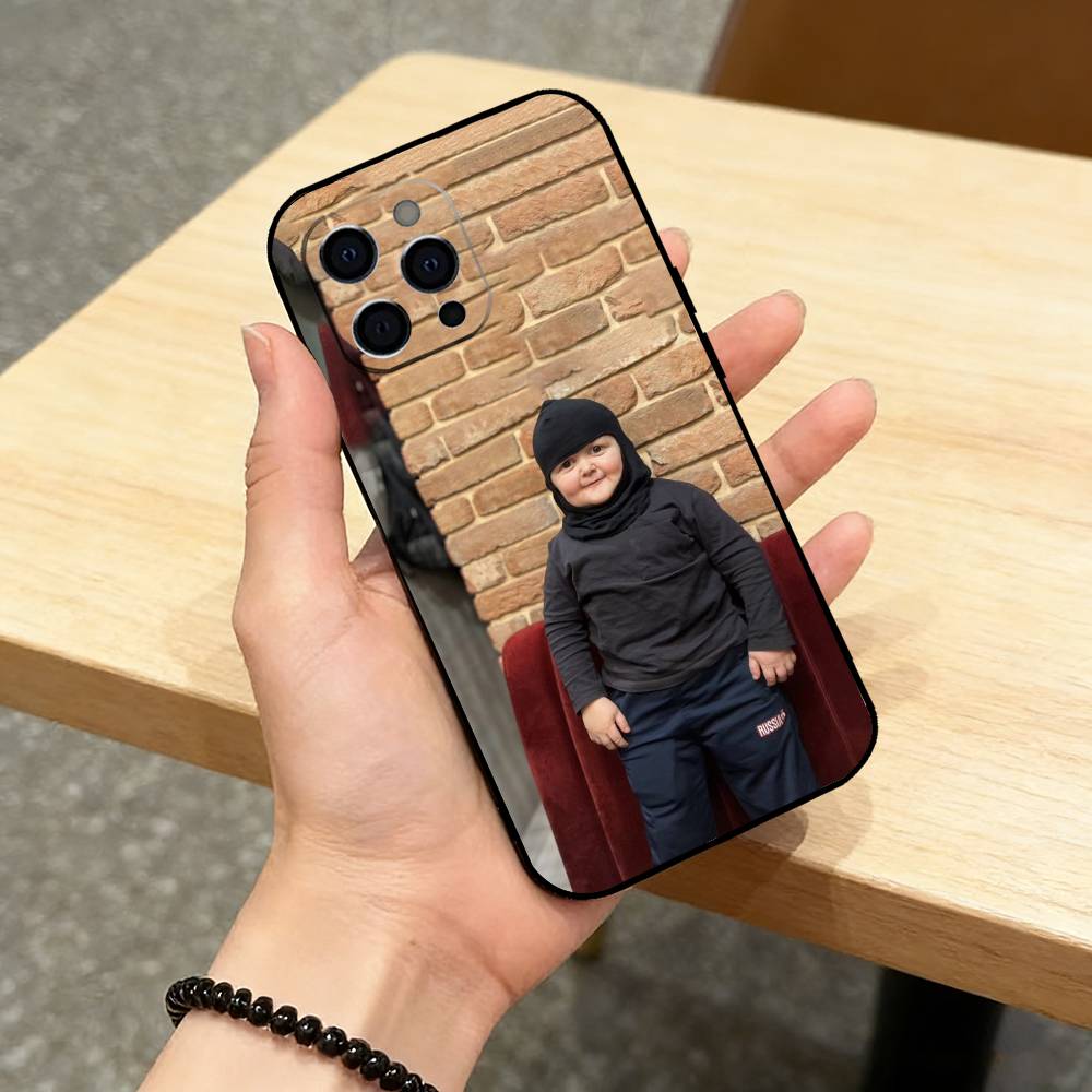 Смешной Чехол для Телефона Хасбулла Бабайт для iPhone 17,16,15,14,13,12,11 Plus,Pro Max,XS,Мягкий Силиконовый Черный Чехол