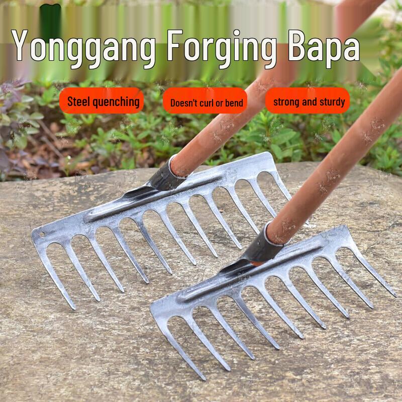 Manganese Steel 13-Tooth Garden Rake