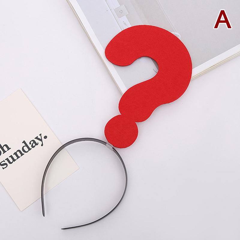 Повязка на голову со знаком вопроса, повязка на голову для фотосессии, праздничный обруч для волос, головной убор для костюма, рождественские сувениры, головной убор для девочек