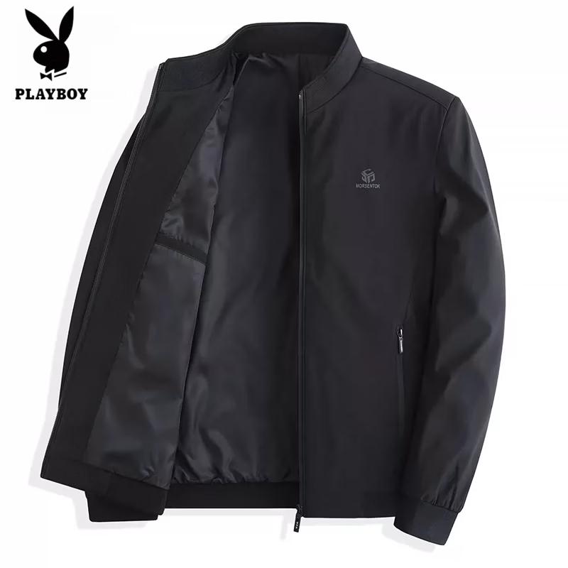 PLAYBOY Men's Stand Collar Casual Business Jacket
