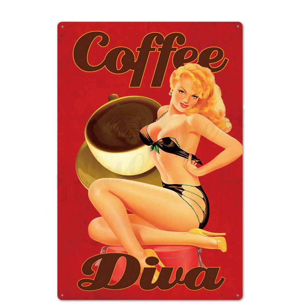 Оловянная вывеска в стиле пин-ап для девочек, металлическая винтажная сексуальная металлическая вывеска, настенный декор для бара, паба, клуба, человека, пещеры, ретро-вывески, покраска металла