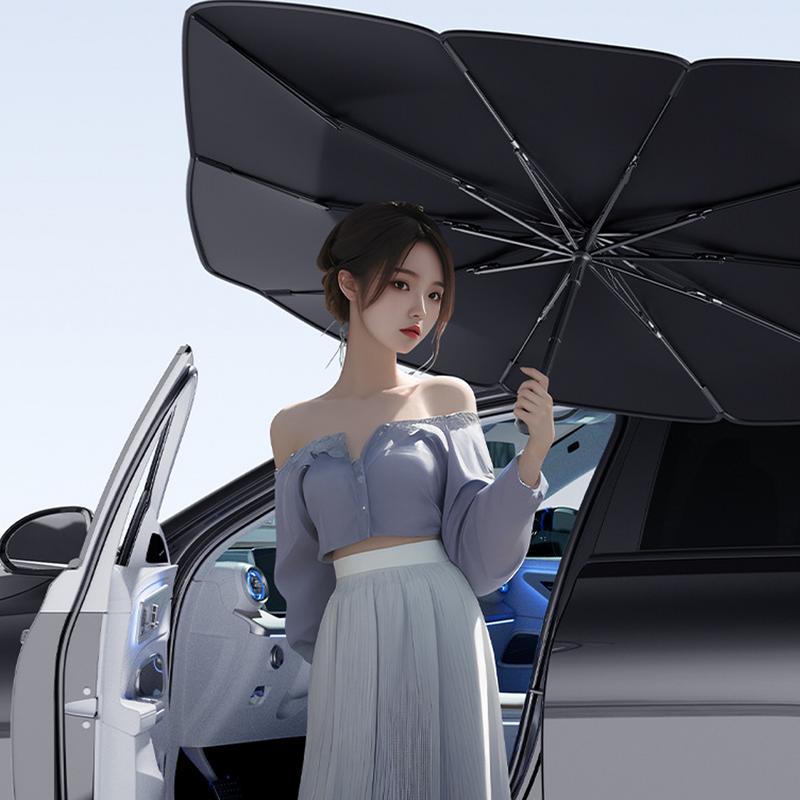 Чехол-шторка от солнца для автомобиля, солнцезащитные шторки на лобовое стекло для грузовиков, складные автомобильные аксессуары для интерьера, защита UPF80 для ежедневной парковки