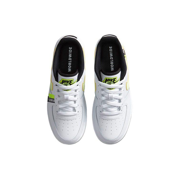 Nike Air Force 1 Low Worldwide White Barely Volt GS CN8536-100