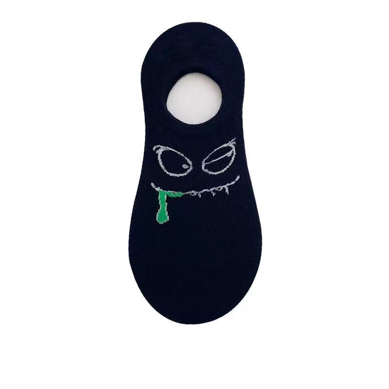 5 пар женских забавных мультяшных носков-тапочек, набор для женщин и девушек, дышащие студенческие короткие носки до щиколотки для весны и лета