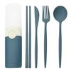 Portable Travel Dinnerware Set Knife Fork Spoon Chopsticks With Cutlery Box Student Office Worker Flatware Set BBQ Party Tableware Set