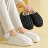 Fashion Waterproof Cotton Slippers Women's 2024 Winter Indoor Home Shoes Thick-soled Soft Elastic Comfortable Non-slip Warm Cotton Shoes