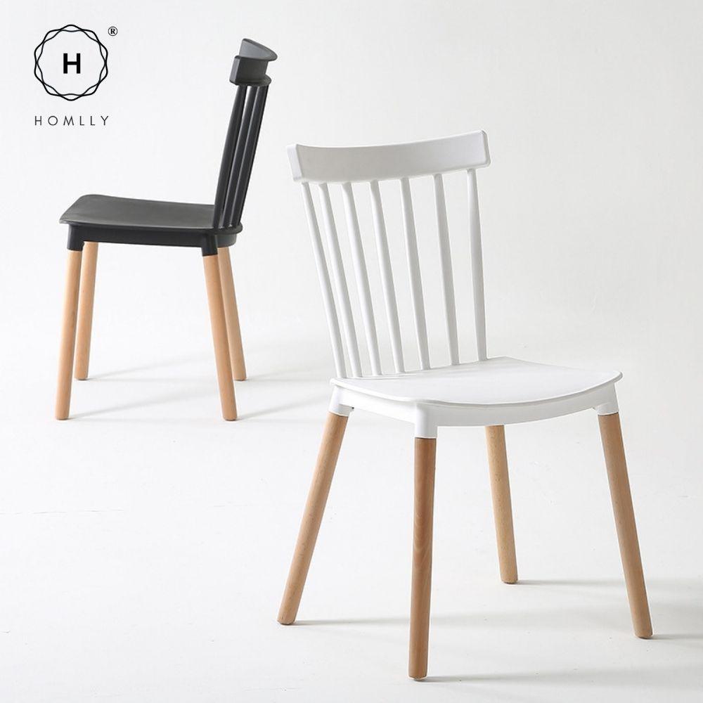 Homlly Nordic Windsor Dining Oak Leg Chair ( X2 PCS)