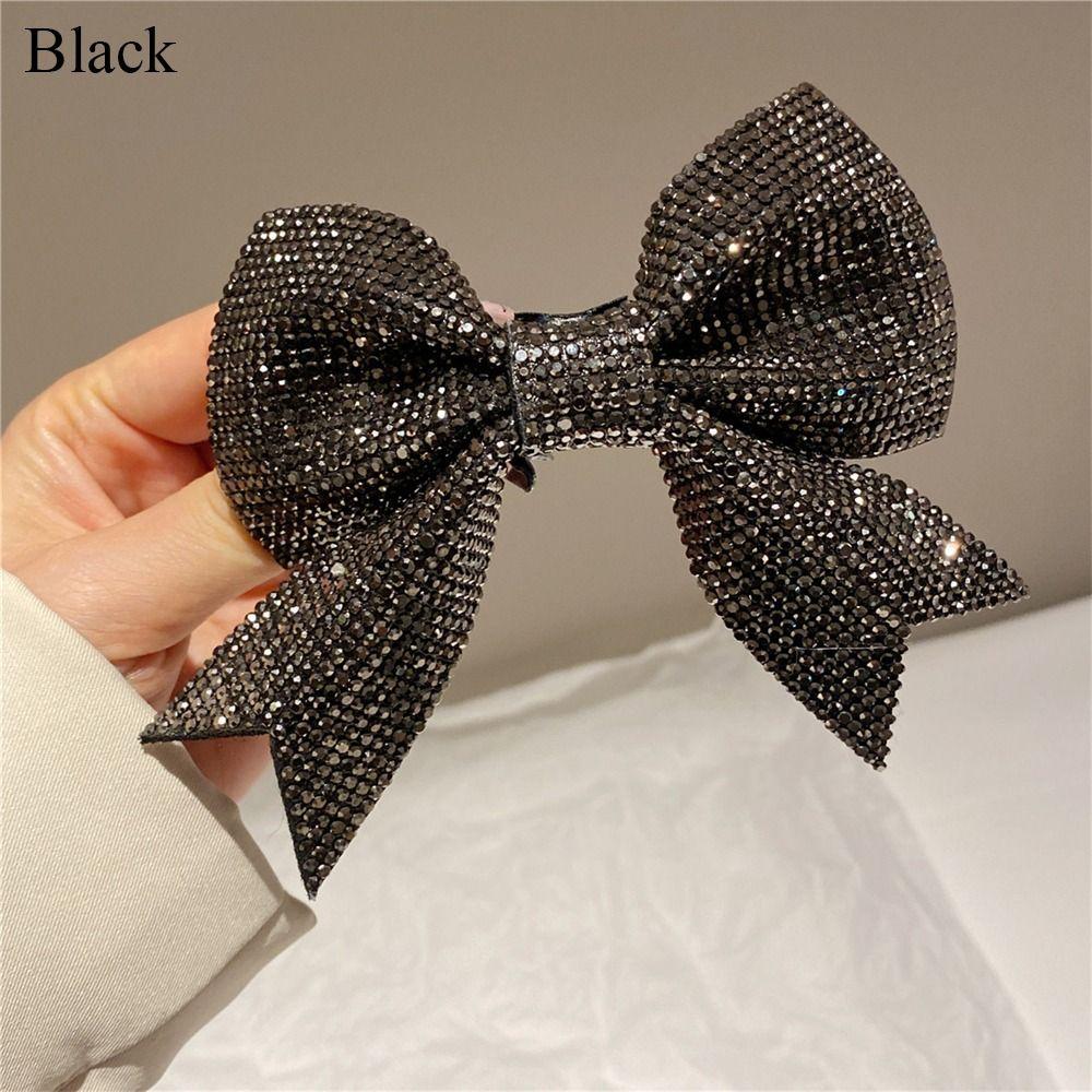 Заколки-банты с большим бантом, заколки для волос с бриллиантами для девочек, модные головные уборы для женщин