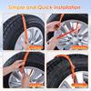 12 Pcs Snow Tire Cha - Portable Plastic Non-Slip Anti-Skid Traction Cables For Winter Driving/Fits Most Cars, SUV & Trucks/Emergency Use/Easy To Tall