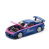 POP RACE Mazda RX7 Amemiya Сине-розовый Готовая модель PR640240 1/64 RE