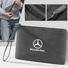 JVC4   Suede Car Driving Document Bag Credit Cards Storage Bag ID Cover For Mercedes Benz W204 W205 W212 W213 W221 GLA GLC CLK GLA AMG