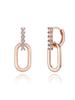 Серьги-гвоздики Casper Cubic из 14-каратного золота, застежка-пуш-ап (Золотая булавка) ELGPEE444