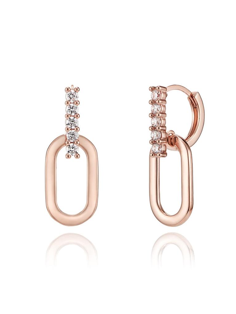 Серьги-гвоздики Casper Cubic из 14-каратного золота, застежка-пуш-ап (Золотая булавка) ELGPEE444