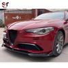 Carbon Fiber Front Bumper Canards and Fog Light Set for Alfa Romeo Giulia.