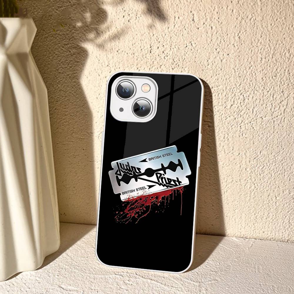 Band J-Judas P-Priest Tempered Glass For Iphone 14 13 12 11 Pro Mini XS MAX 14Plus X XS XR Fundas